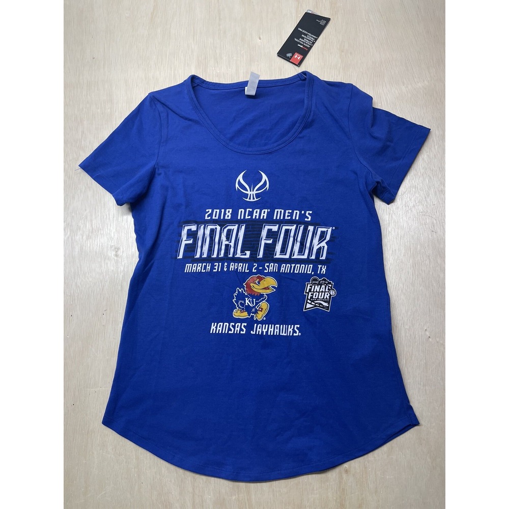 kansas jayhawks‎ Under Armour Women Shirt Size XS Blue Training Tee Short Sleeve